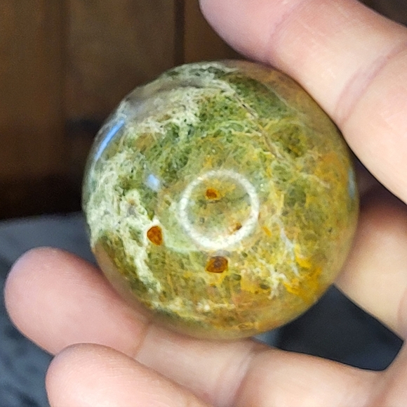 Other - Green and Orange Stone Sphere